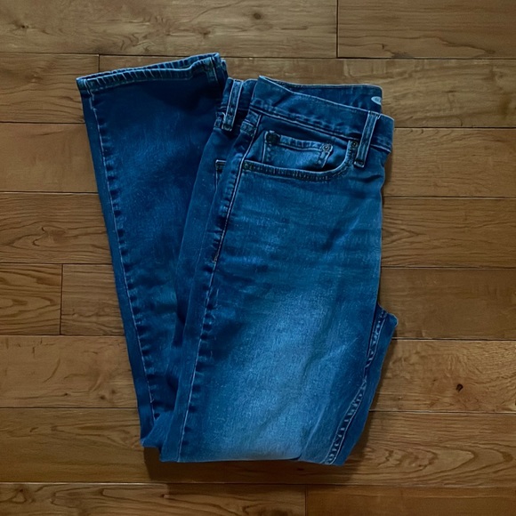 Old Navy Straight Built In Flex Denim Blue Jeans Size 29x30 - Picture 2 of 9